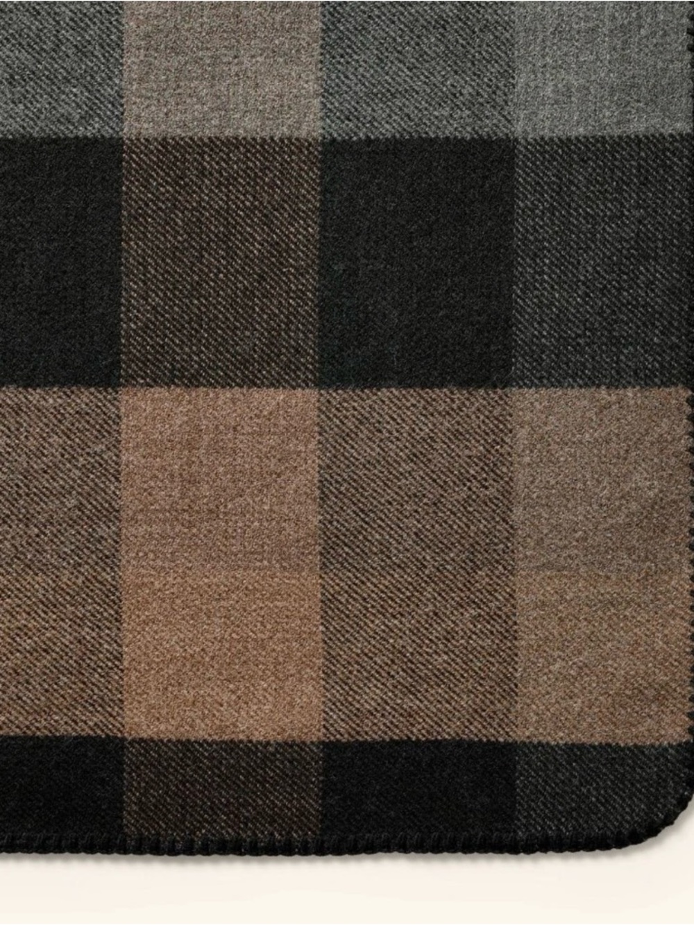 Woolrich Oversized Plaid Throw - Brown & Black - Picture 7 of 8